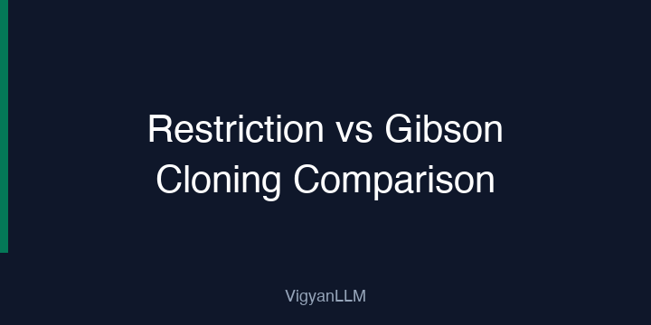 Restriction Cloning Vs Gibson Assembly