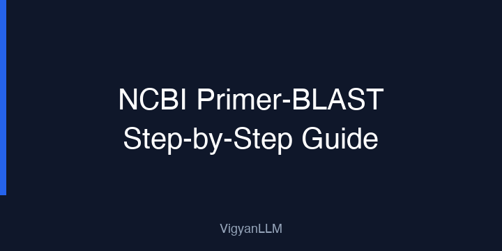 Ncbi Primer Blast Guide