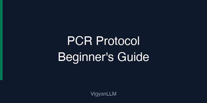 Pcr Protocol Beginners