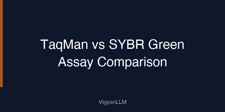 Taqman Vs Sybr Green
