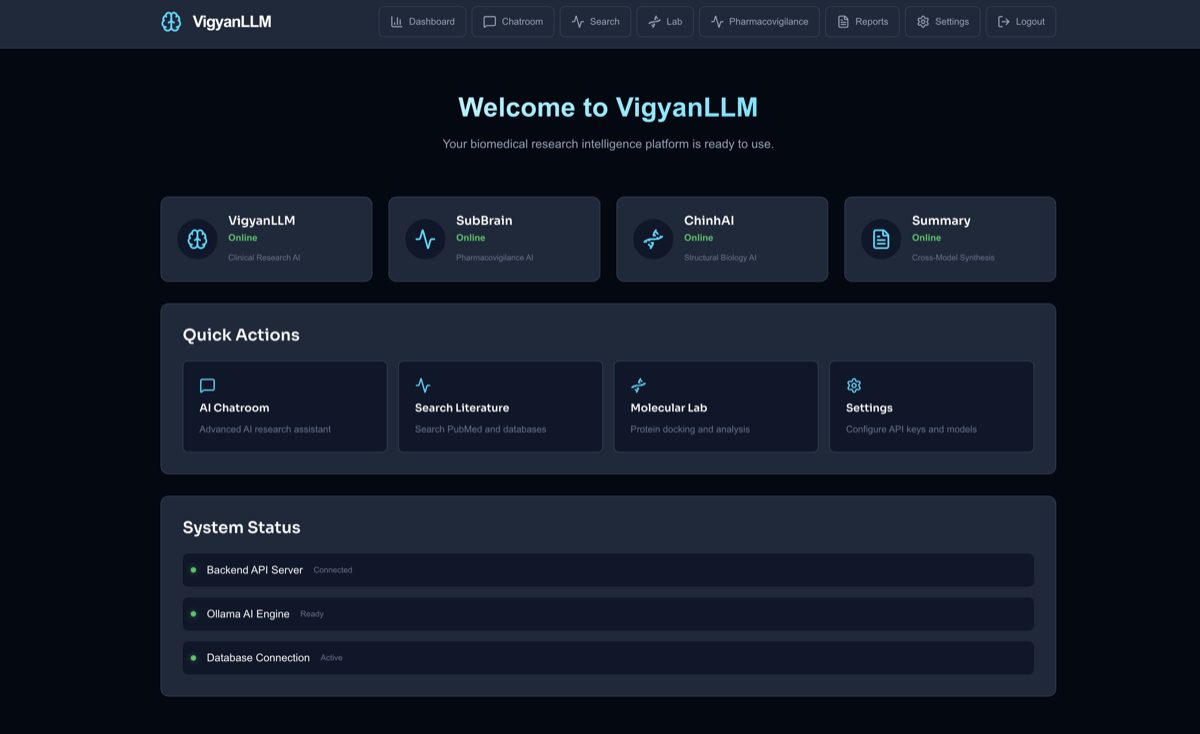 VigyanLLM — 官网预览图